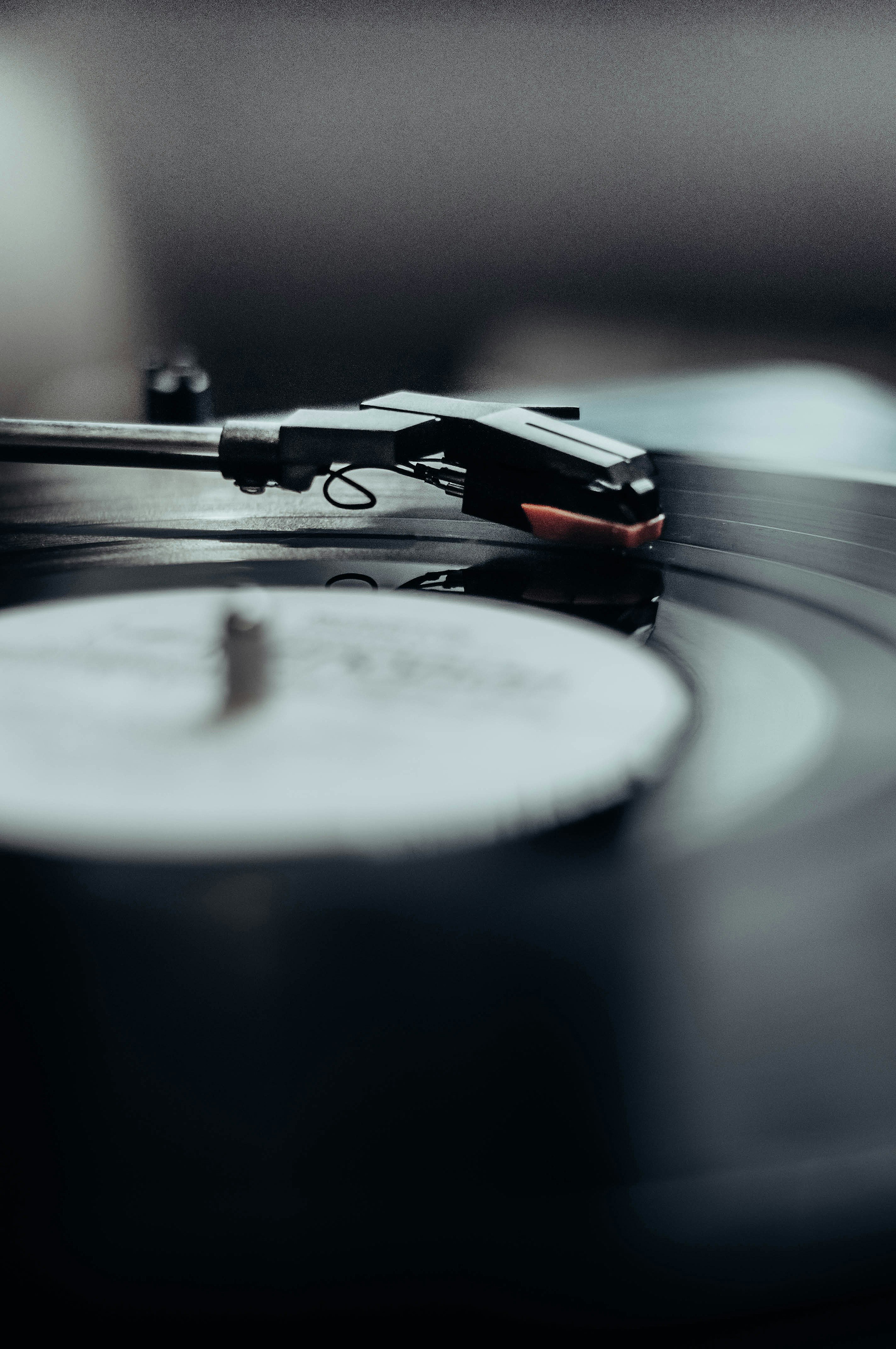 black and red vinyl record